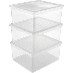 Opbevaringsboksholder 30031 3 x 18 l gennemsigtig