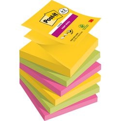 Post-it super sticky z-notes r330-sscarn-p4+2 gul, grøn, pink