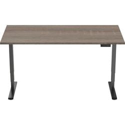 Sid-stå skrivebord euroseats økonomi brun, sort egemetal