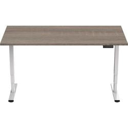 Sid-stå skrivebord euroseats økonomi brun, hvid egemetal