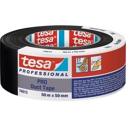Tesa gaffatape pro sort 50mm 50mtr