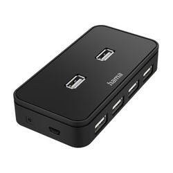 Hama USB hub med strømforsyning 200123 7 porte sort
