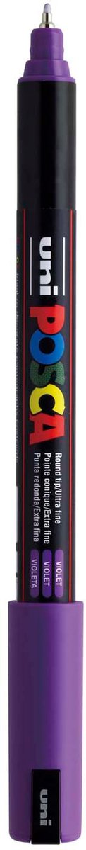 Uni-posca posca tusch, str. pc-1mr, stregbredde 0,7 mm, ekstra fin, violet, 1 stk.