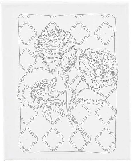 Creativ firma malerlærred med blomsterlandskabsprint - 24x30cm