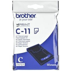 Termokopipapir bror 7,4 x 10,5 cm c11, a7 hvid