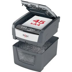 Rexel optimum autofeed+ 45x fluisterstille papierversnipperaar - p4 snippers - automatische invoer tot 45 vel - 20l - zwart