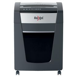 Rexel momentum p420+ ultra-støjsvag papirmakulator - p4 makulerer - op til 20 ark - 30l - sort