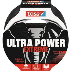Tesa ultra power extreme - reparatietape - 10m x 50mm - zwart - uv- en weerbestendig