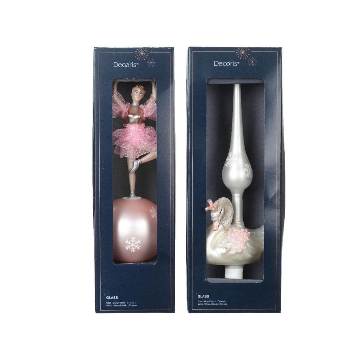 Decoris peak ballerina swan made of glass approx. 29 cm