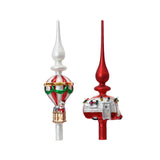 Decoris piek heteluchtballon caravan van glas 31cm