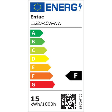 Entac LED-lampe 15w - E27 fitting, 3000 kelvin varm-hvid, 1340 lumen