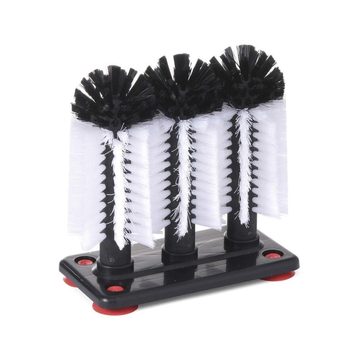 Luva ølglasvaskebørste 3-delt plastplade 19x10xh18cm