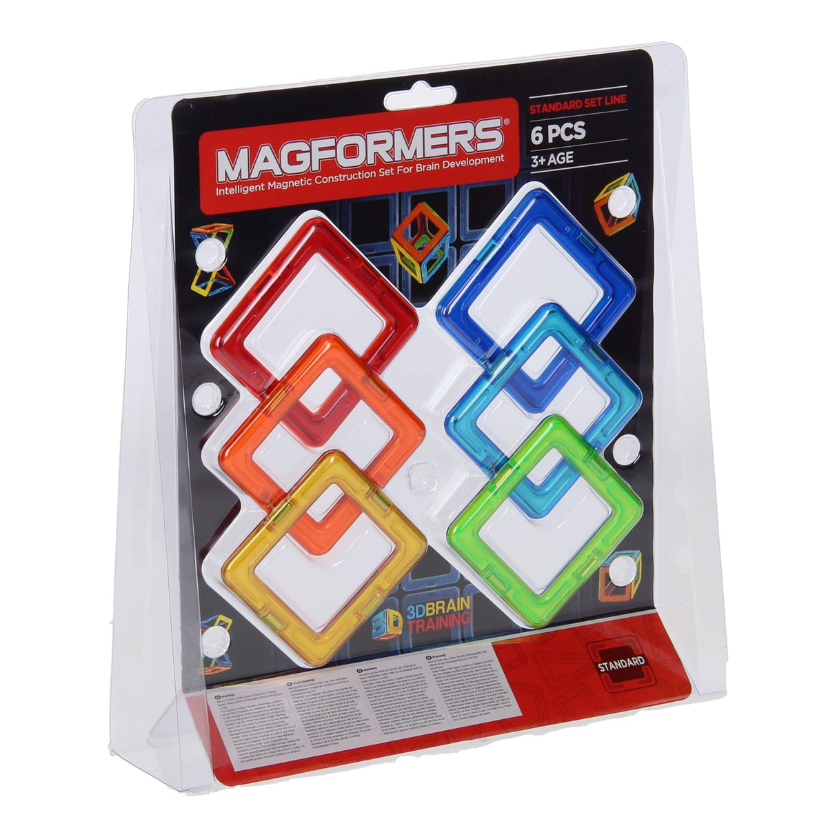 Magformers sæt firkantet, 6 stk.