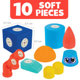 Blockaroo magnetiske skumblokke robotboks, 10 stk.