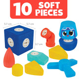 Blockaroo magnetiske skumblokke flyboks, 10 stk.