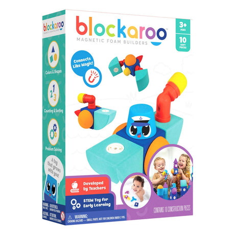 Blockaroo magnetiske skumblokke bådkasse, 10 stk.