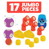 Blockaroo magnetiske skumblokke dyr, 17 stk.