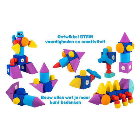 Blockaroo magnetiske skumblokke, 60 stk.
