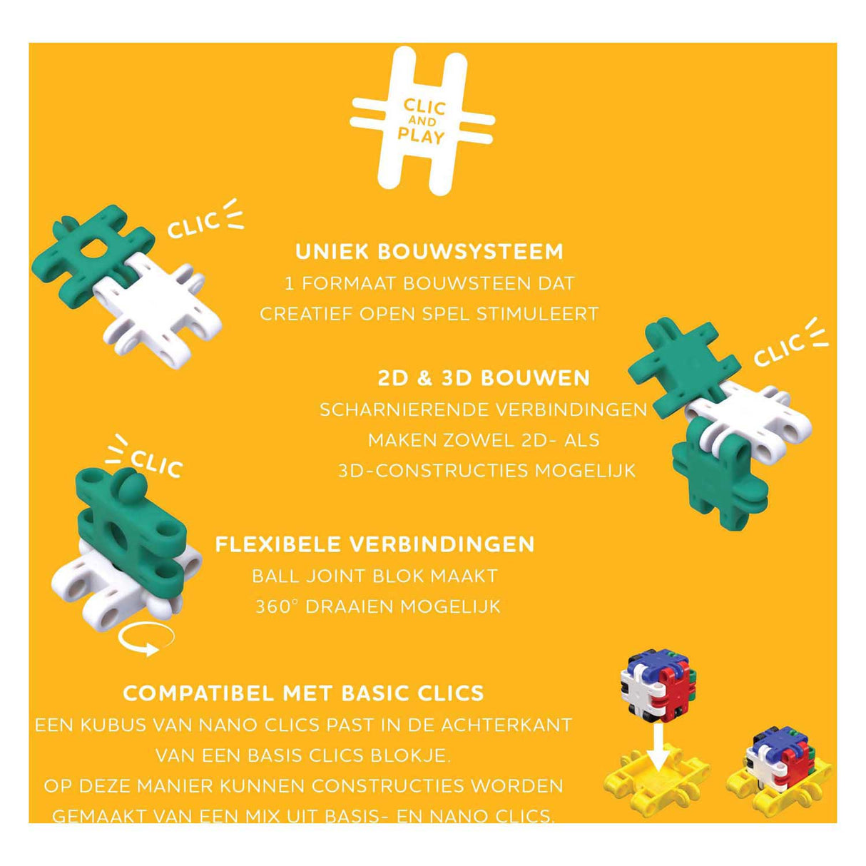 Clics nano - creative builders byggesæt - 1000 stk.