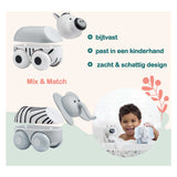 Magimals wheely safari box - interaktive magnetiske dyr på hjul (6 stk.). sjovt og kreativt legetøj, perfekt til badet eller på farten!