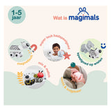 Magimals wheely safari box - interaktive magnetiske dyr på hjul (6 stk.). sjovt og kreativt legetøj, perfekt til badet eller på farten!