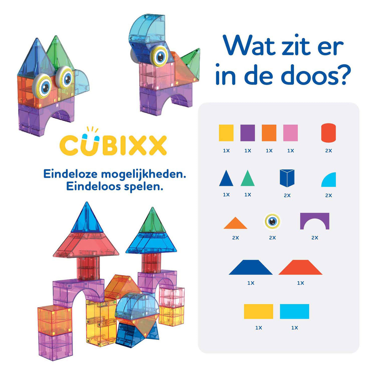 Clics cubixx magnetisk byggelegetøj - 22 stk.