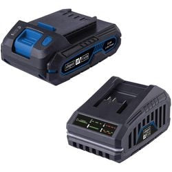 Scheppach startsæt 20v batteri + batterioplader sbsk2.0 - 7909201720