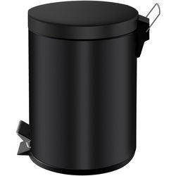 V-del - pedalspand 5 liter - håndtag - sort - affaldsspand