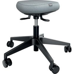 Leitz ergo aktiv sæde skammel med hjul og komfort gyngepude - ergonomisk sadel skammel - højdejusterbar - sort