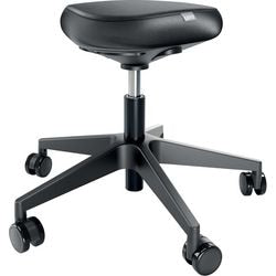 Leitz ergo sæde skammel med hjul og komfortsæde - ergonomisk sadelskammel - højdejusterbar - sort