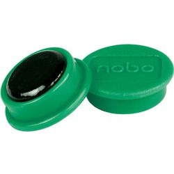 Nobo magnetiske tavlemagneter - pakke med 10 - 13 mm magneter - grøn