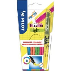 Pilot frixion light - highlightere - 6 farver i en æske