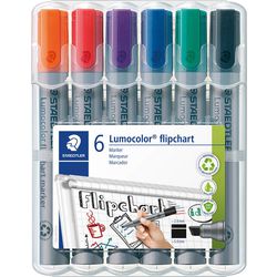 Staedtler lumocolor flipover markør mejselspids - æske 6 stk