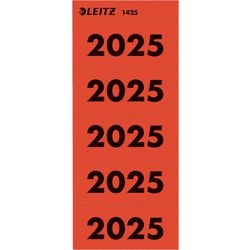 Leitz rygmærke 2025 - selvklæbende - 100 stk - rød