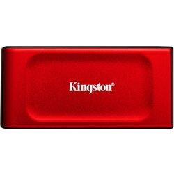 Kingston xs1000 bærbar 1 TB ekstern SSD (rød sort, sxs1000r 1000g, USB-A 3.2 (10 GBit s))