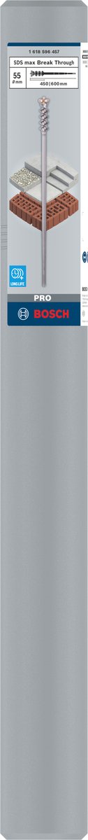 Bosch pro sds max-9 gennembrudsbor, 55 x 450 x 600 mm