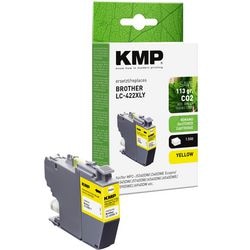 Blækpatron kmp kompatibel brother lc422xly gul