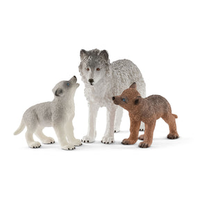 Schleich vilde liv hun-ulv med ulveunger 42472