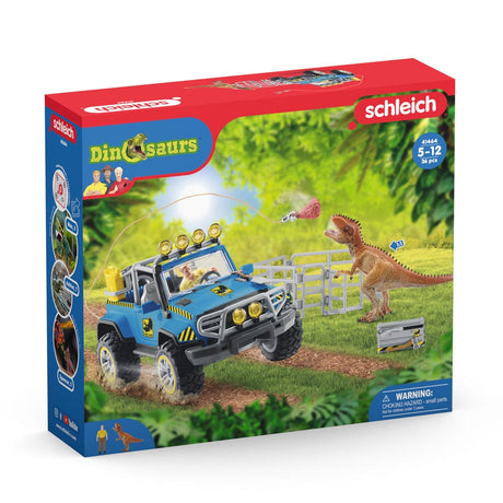 Schleich dinosaurer terrængående køretøj med dino vagtstolpe 41464