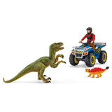 Schleich Dinosaurs flyvning fra Velociraptor på Quad 41466