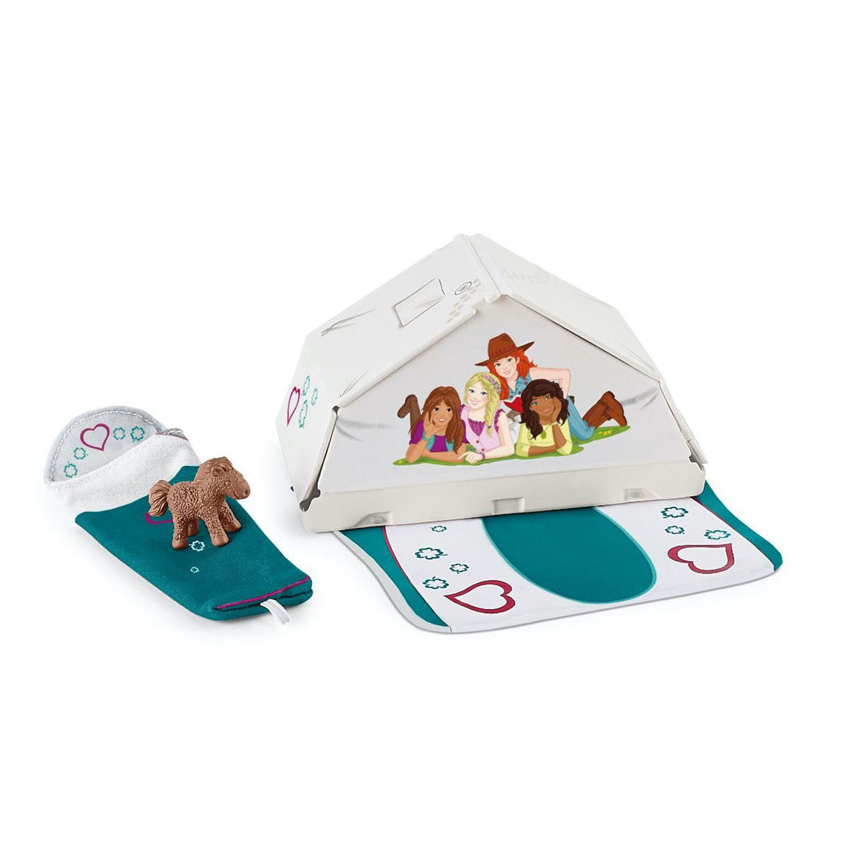 Schleich hesteklub tilbehør camping 42537