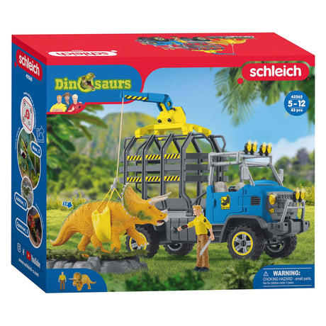 Schleich dinosaur - dinosaur lastbil mission - dino legetøj - børnelegetøj til drenge og piger - 4 til 12 år 42565