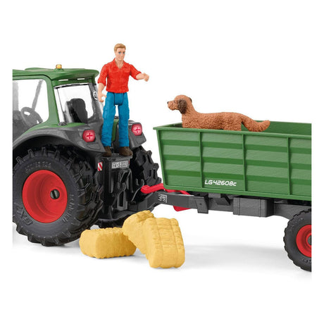 Schleich farm world traktor med trailer 42608