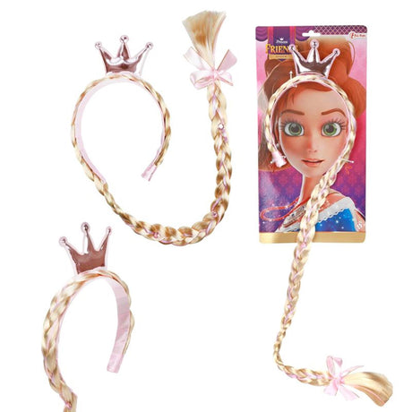Toi-legetøj toi-legetøj prinsessevenner diadem med lang fletning + krone