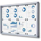 Vergrendelbaar notitiebord showdown scsl8xa4 zilver aluminium