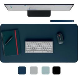 Leitz stor bordplade 80×40 cm – skridsikker – bordmåtte – vandtæt – til tastaturmus – natblå