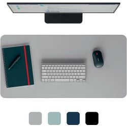 Leitz stor bordplade 80×40 cm – skridsikker – bordmåtte – vandtæt – til tastaturmus – grå