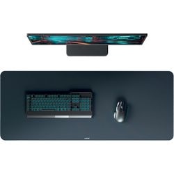 Leitz ekstra stor gaming musemåtte 100x40 cm - skridsikker - vaskbar - bordpude til tastaturmus - mørkegrå