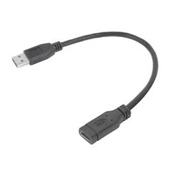 USB-C adapter act USB A-han USB-C-hun 0,2 m sort