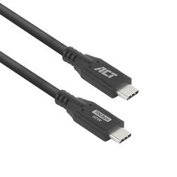 USB-C kabel act USB-C han USB-C han 1 m sort